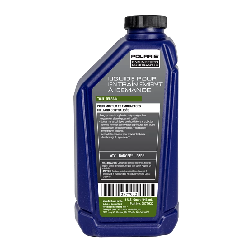 DEMAND DRIVE FRONT GEARCASE AND CENTRALIZED CLUTCH DRIVE FLUID 2877922